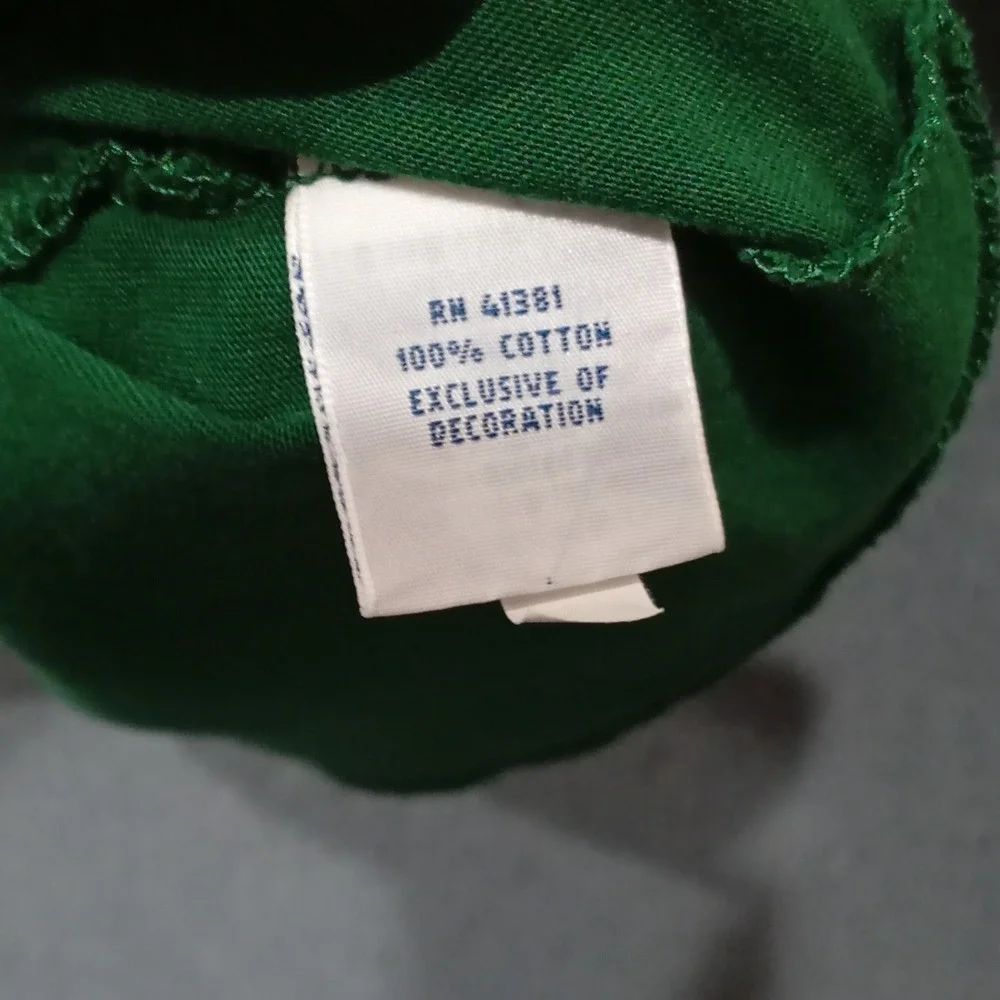 Polo Ralph Lauren Mens XL Green Long Sleeve Pocket T-Shirt Yellow Pony Logo